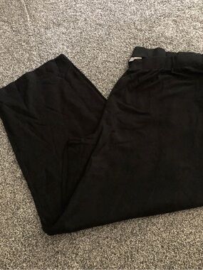 Woman Within Black Comfort Pants With Pockets - Womens 3X Tall, NEW